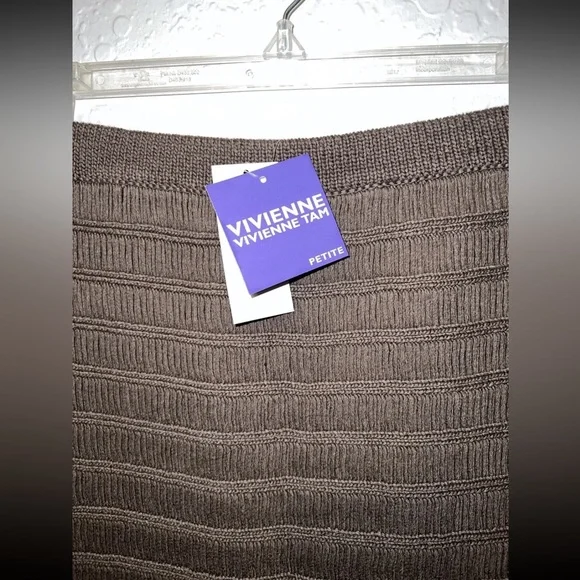 NWT Vivienne Tam Womens Petite PS S Urban Jungle Sweater Mini Skirt Earth Green - Picture 3 of 10